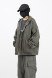 Halsey Stone washed Hooded Zip-Up