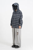 Kio Blended Check Hooded Shirt