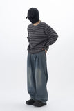 Onic pintuck balloon wide denim