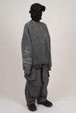 Wave sleeve sweatshirt