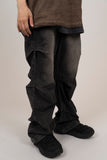 Flit flare black denim
