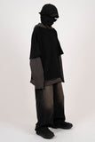 Diela Layered Hood Long Sleeve T-Shirt