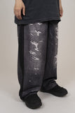 Fake Denim Printing Pants