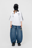 Solari Pocket Wide Balloon Banding Denim