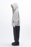 Lenore Raccoon Fur Fleece Hooded Zip-Up