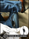 NOTCH TASSEL BLACK KEYRING
