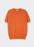 Muscle fit linen short sleeve knitwear