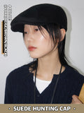 SUEDE HUNTING CAP