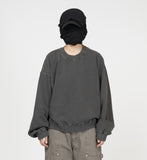 Vintage Washing Crop Sweatshirt