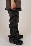 Flit flare black denim