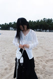 WRINKLE MESH CARDIGAN