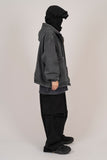 Poche denim hooded jacket