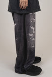 Fake Denim Printing Pants