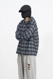 Kio Blended Check Hooded Shirt