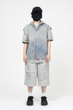 Artless Hooded Denim Vest