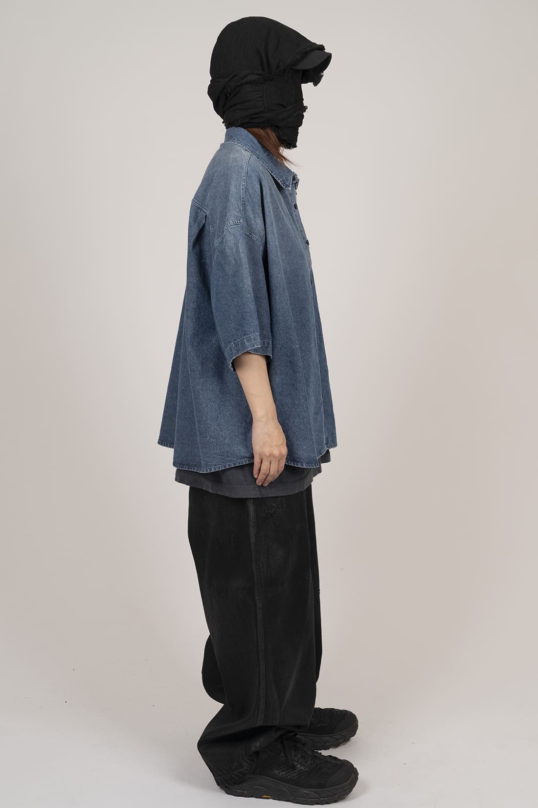 【oan】Grion Gradation Denim Shirt oan (オアン) - グリオングラデーションデニムシャツ / Grion