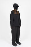 Basic Cotton Two Tuck Wide Pants