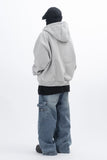 Eyelet Fleece Hooded Zip Up