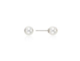 H edition Silver (W) White Pearl Earrings 8mm