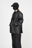 Forem One Button Leather Jacket