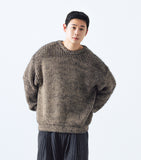 Fluffy Two Tone Mixed Knit