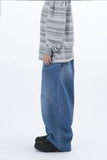 Lable Incision Line Wide Denim