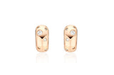 Essence Silver (P) Moissanite Accent One-Touch Earrings