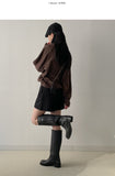 [wool30%] Riddle Mohair V-neck loose fit knit