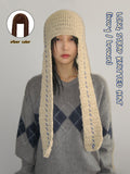 LONG STRAP KNITTED HAT
