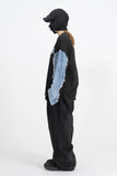 Sis Cut Off Denim Long Sleeve T-Shirt