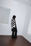 mohair chess knit cardigan