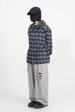 Kio Blended Check Hooded Shirt