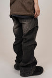 Flit flare black denim