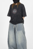 Circle Chopper Vintage Washed Short Sleeve T-Shirt