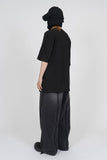 Uneven Fringe Wide Denim