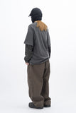 Eco Knee Incision Curved Wide Pants