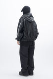 Viter Leather Track Hooded Jacket