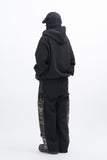 Huile Incision Hooded Zip-Up