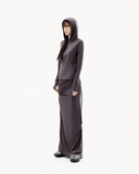 Layering Draped Maxi Skirt