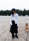 WRINKLE MESH CARDIGAN