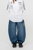 Solari Pocket Wide Balloon Banding Denim