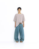 [AG] Long Tuck Wing Balloon Denim Pants