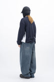 Block Sporty V-Neck Sweatshirt