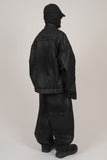 Coated Damage Black Denim