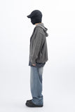 Iber Damage Knit Hooded Full Zip-Up