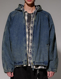 Aging Hood Denim Jacket