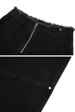 CUT OFF DENIM PANTS