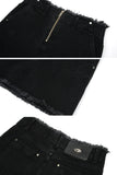 CUT OFF DENIM SKIRT