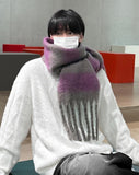 Wool pattern muffler