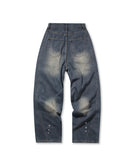 Curve Line Tuck Denim